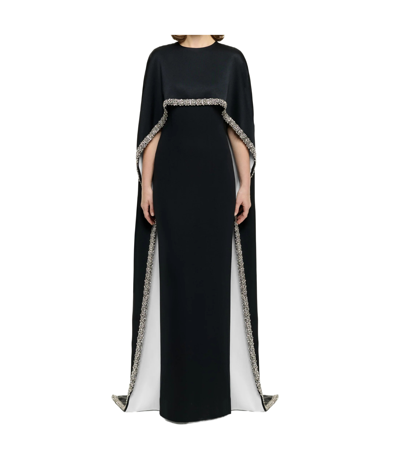 Roland Mouret Embellished Cape Gown