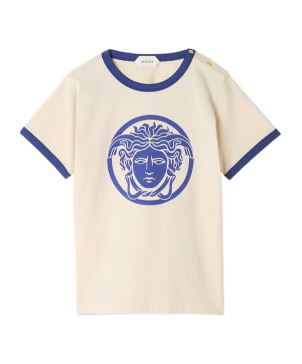 Versace Baby Printed Cotton-jersey T-shirt In Orange