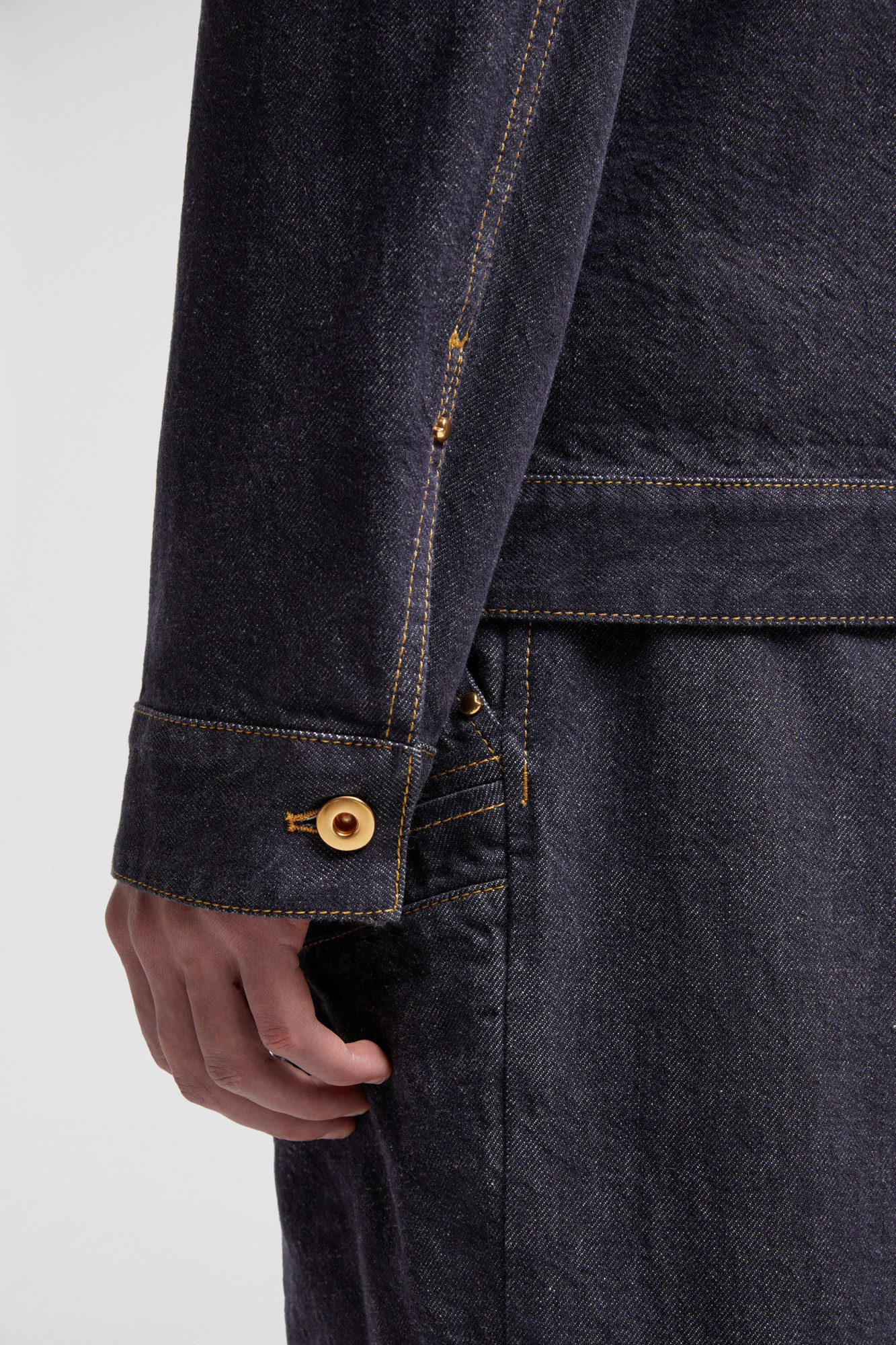 Moncler Veste En Denim Nepit X Mercedes-benz By Nigo In Denim Blue