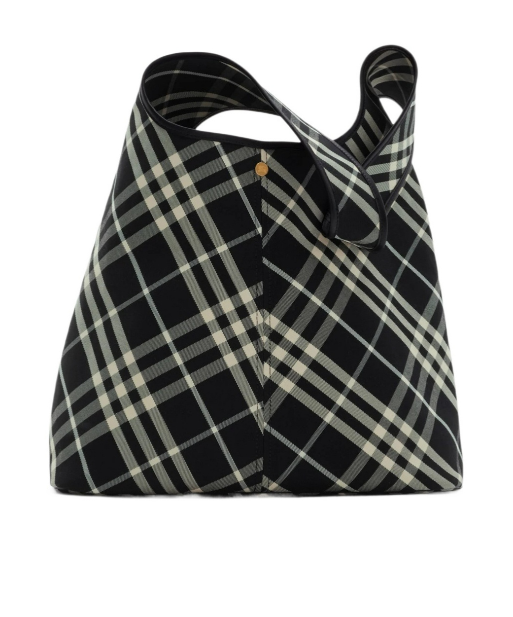 Burberry Small Check Shoulder Bag In Black