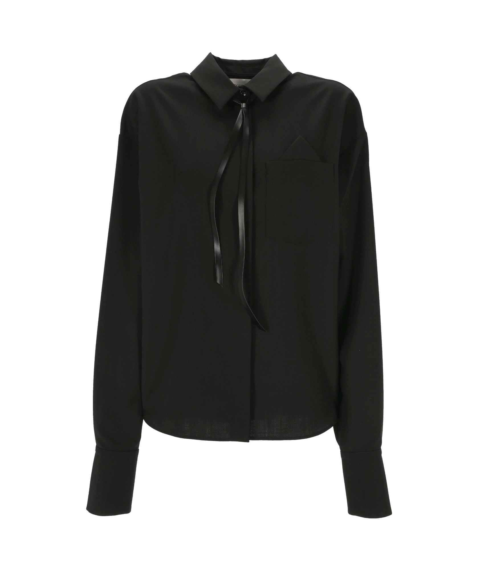 Sportmax Black Wool Shirt In Black
