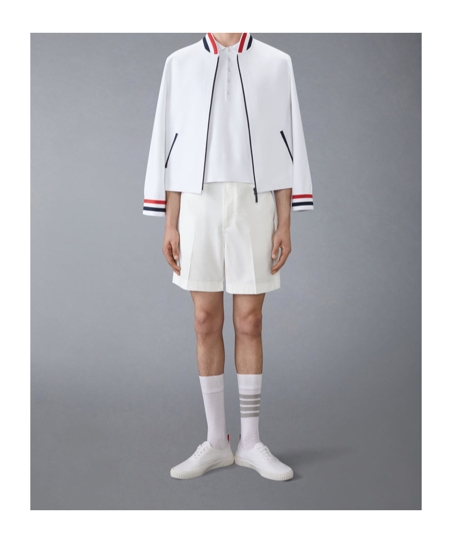 Thom Browne Short Sleeve Polo Shirt In White