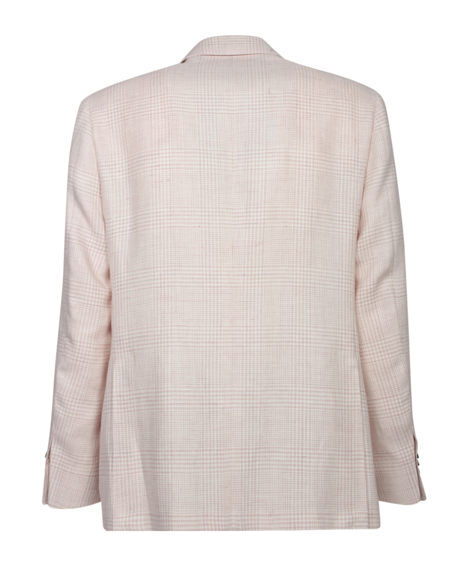 Canali White/pink Wool And Linen Jacket In Neutral