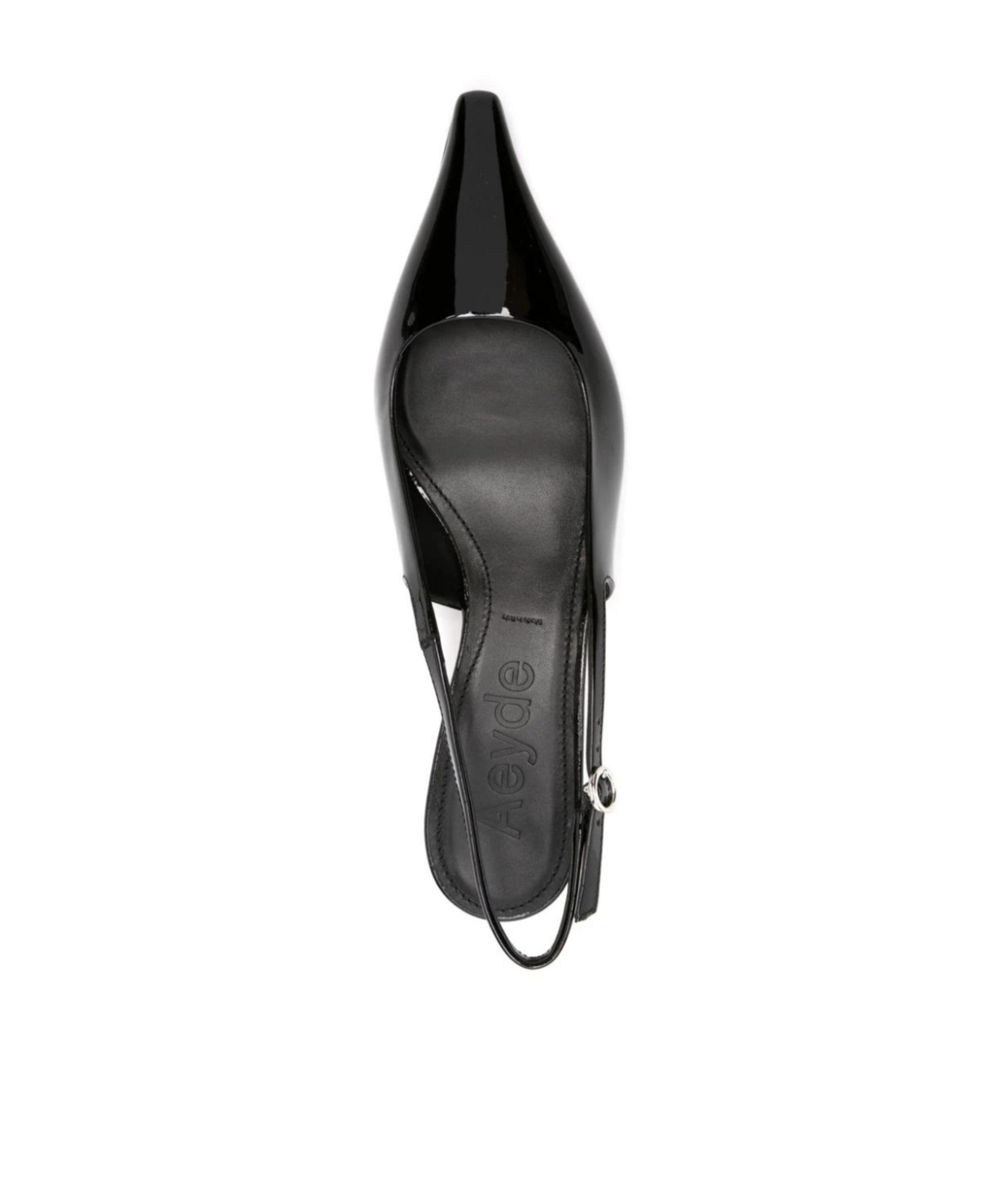 Aeyde Black Catrina Leather Slingback Heels In Black