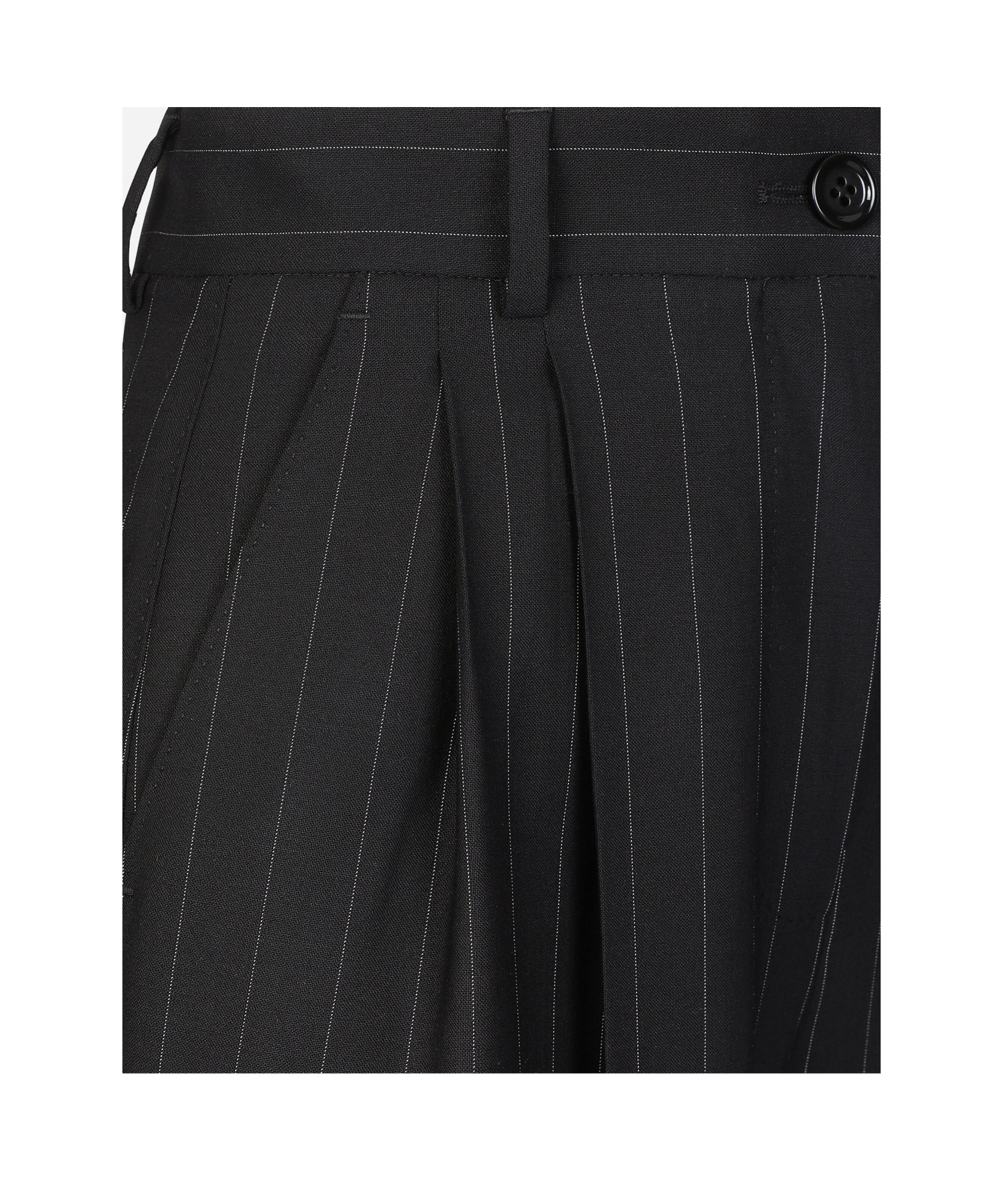 Dolce & Gabbana High Waist Pinstripe Flared Pants In Black
