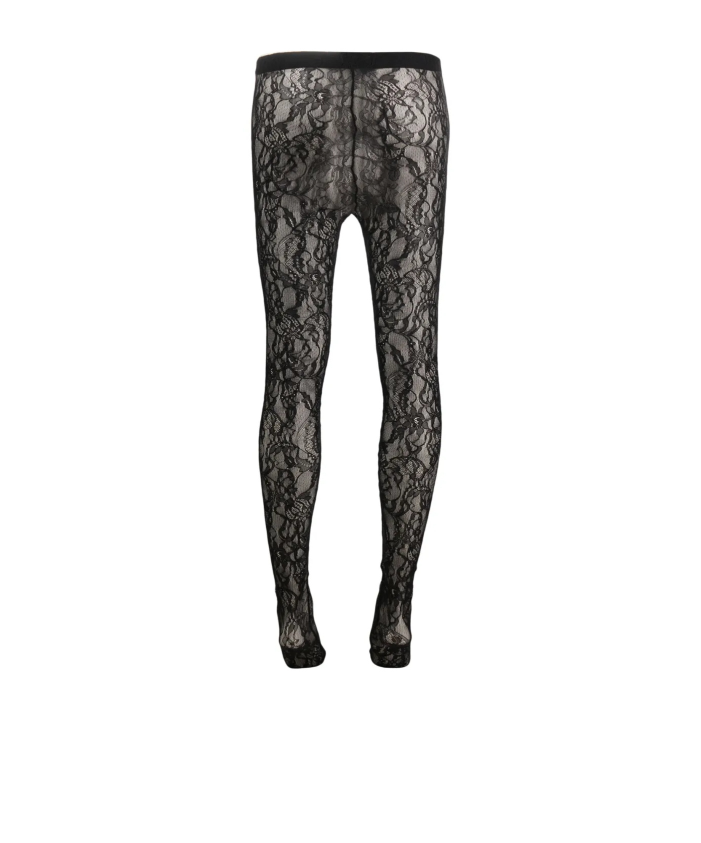 WARDROBE.NYC LACE DETAIL TIGHTS