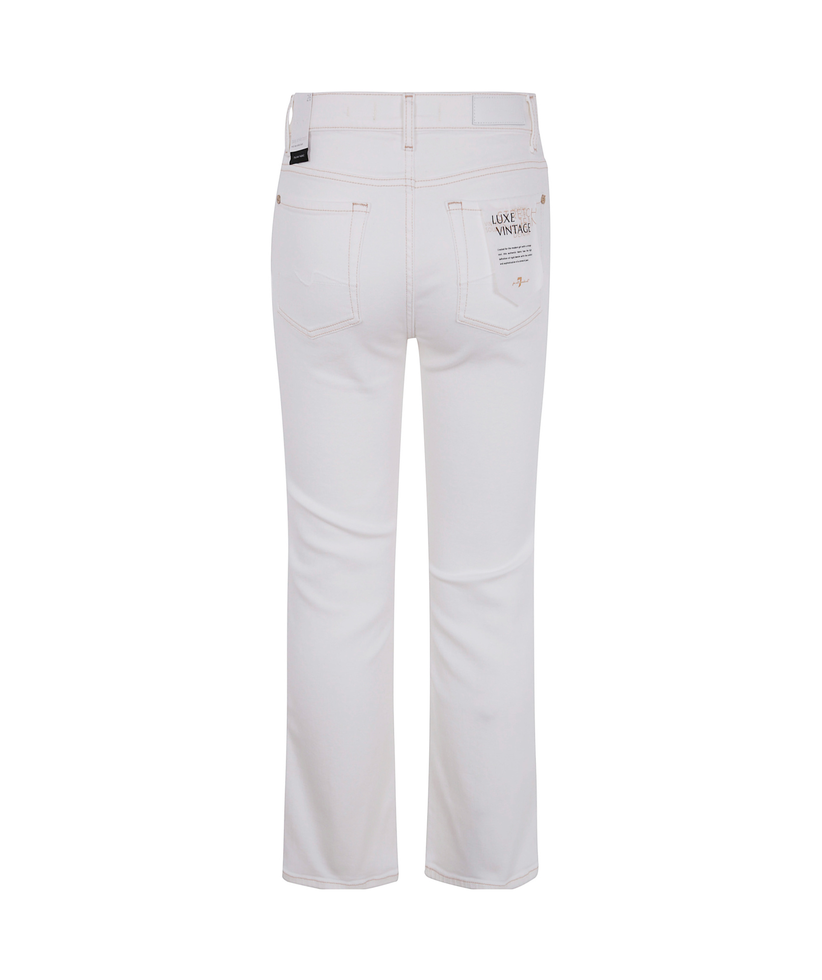 Shop 7 For All Mankind Belt-loop Jeans In White