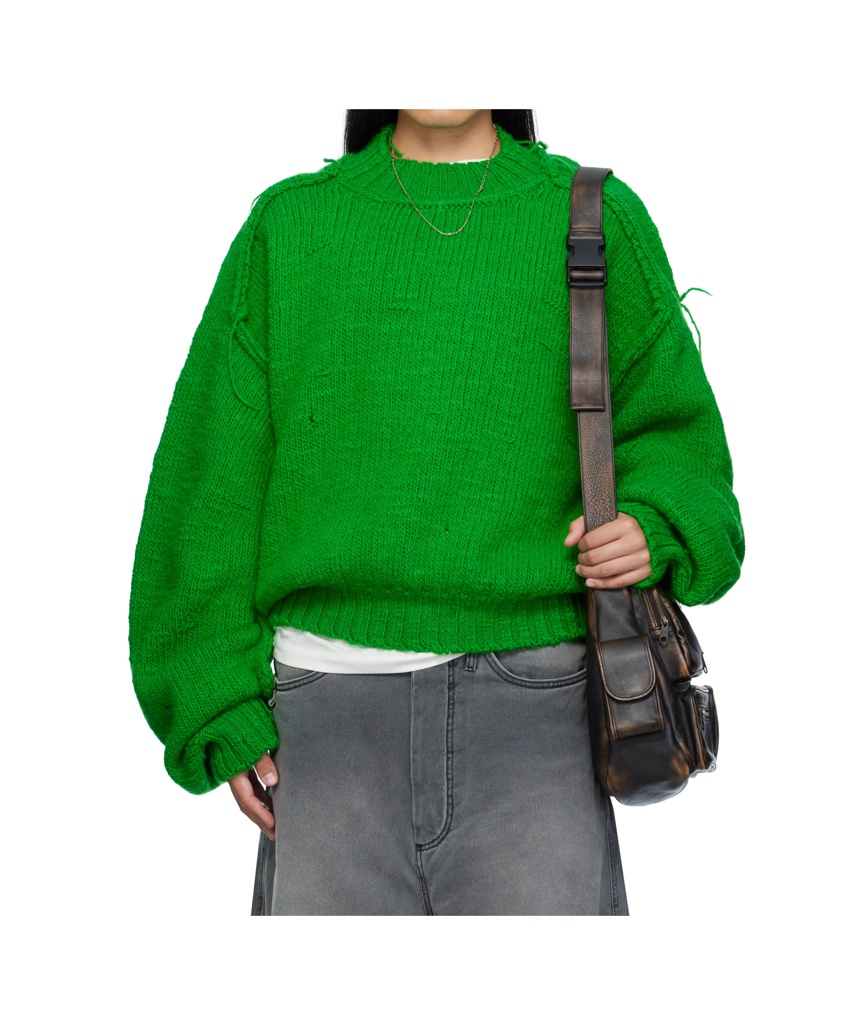 Lu'u Dan Kingpin Knit Sweater In Green