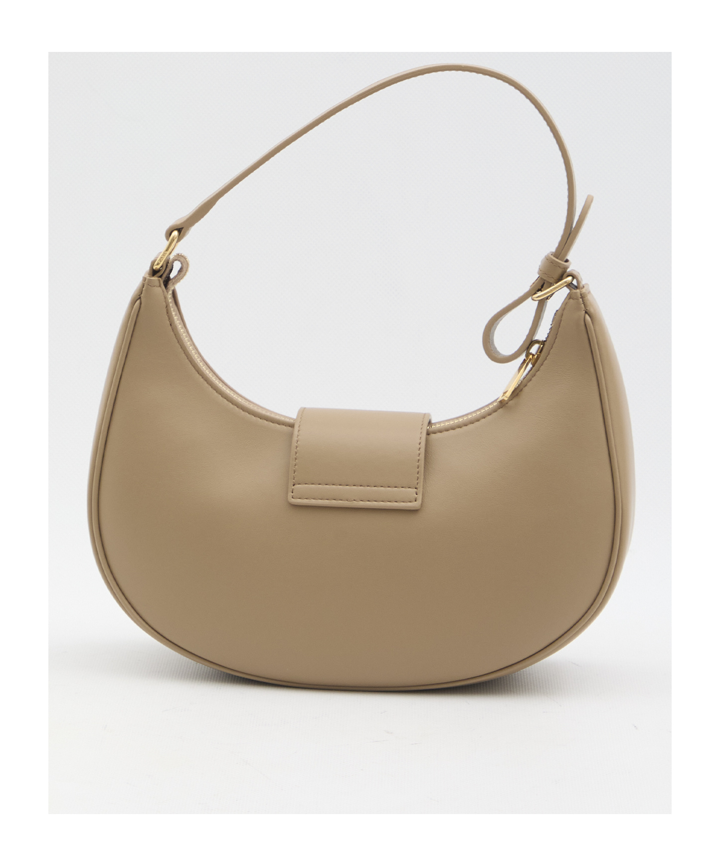 Celine Women Ava Triomphe Medium Leather Shoulder Bag In Brown