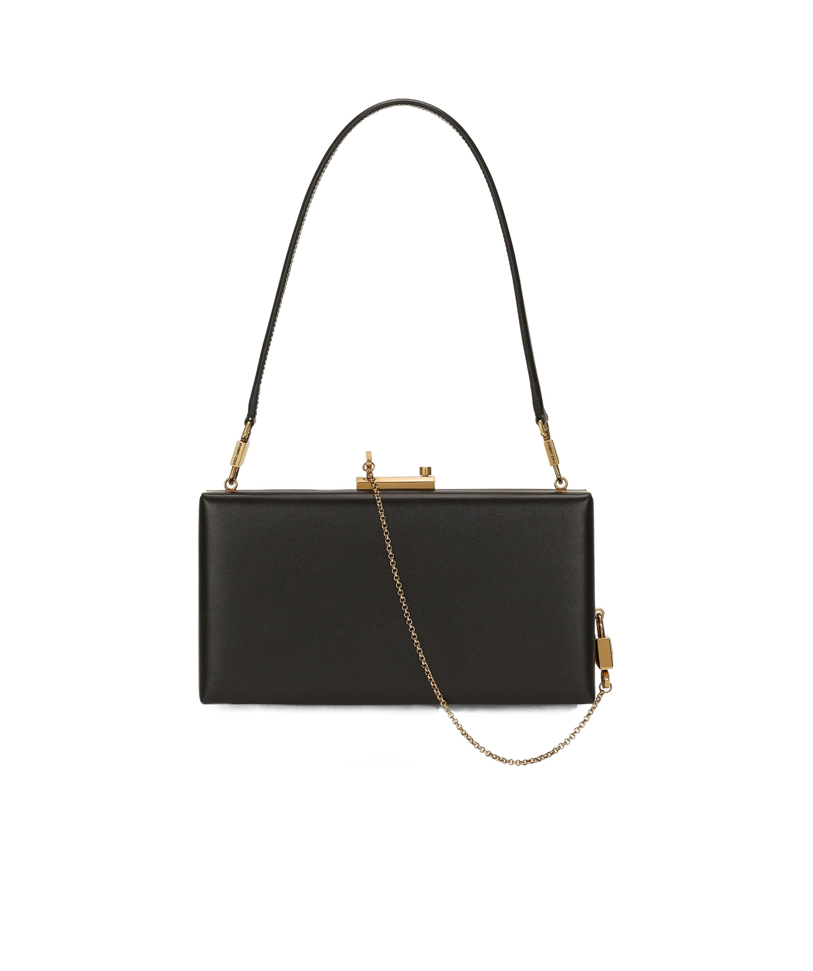 Dolce & Gabbana Elegant Mini Handbag With Distinctive Gold-tone Accents In Black