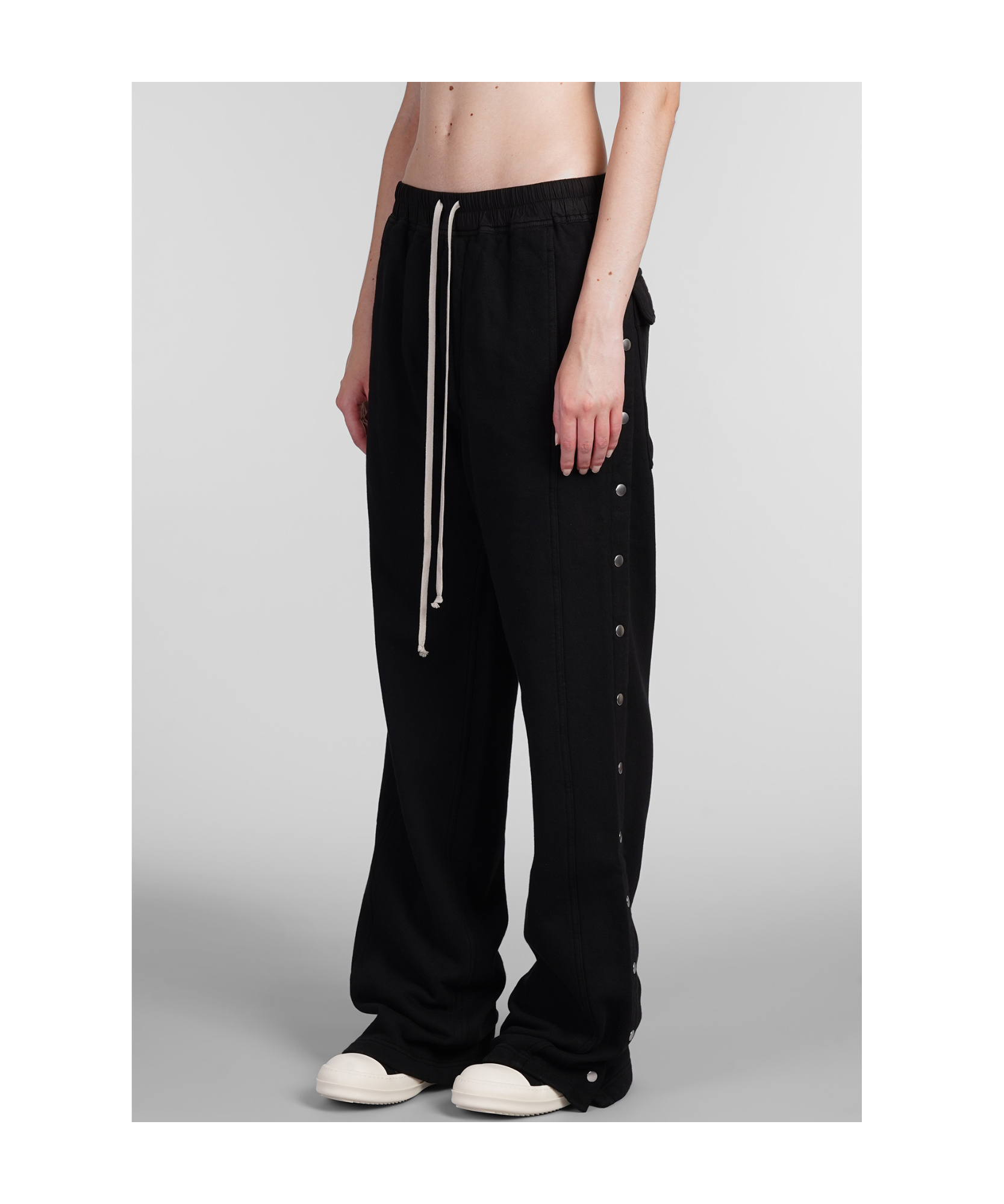Rick Owens Drkshdw Pusher Organic Cotton Track Pants In Black
