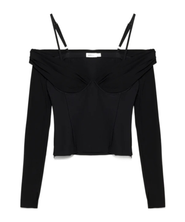 Simkhai Hazel Off-the-shoulder Stretch-jersey Top In Black