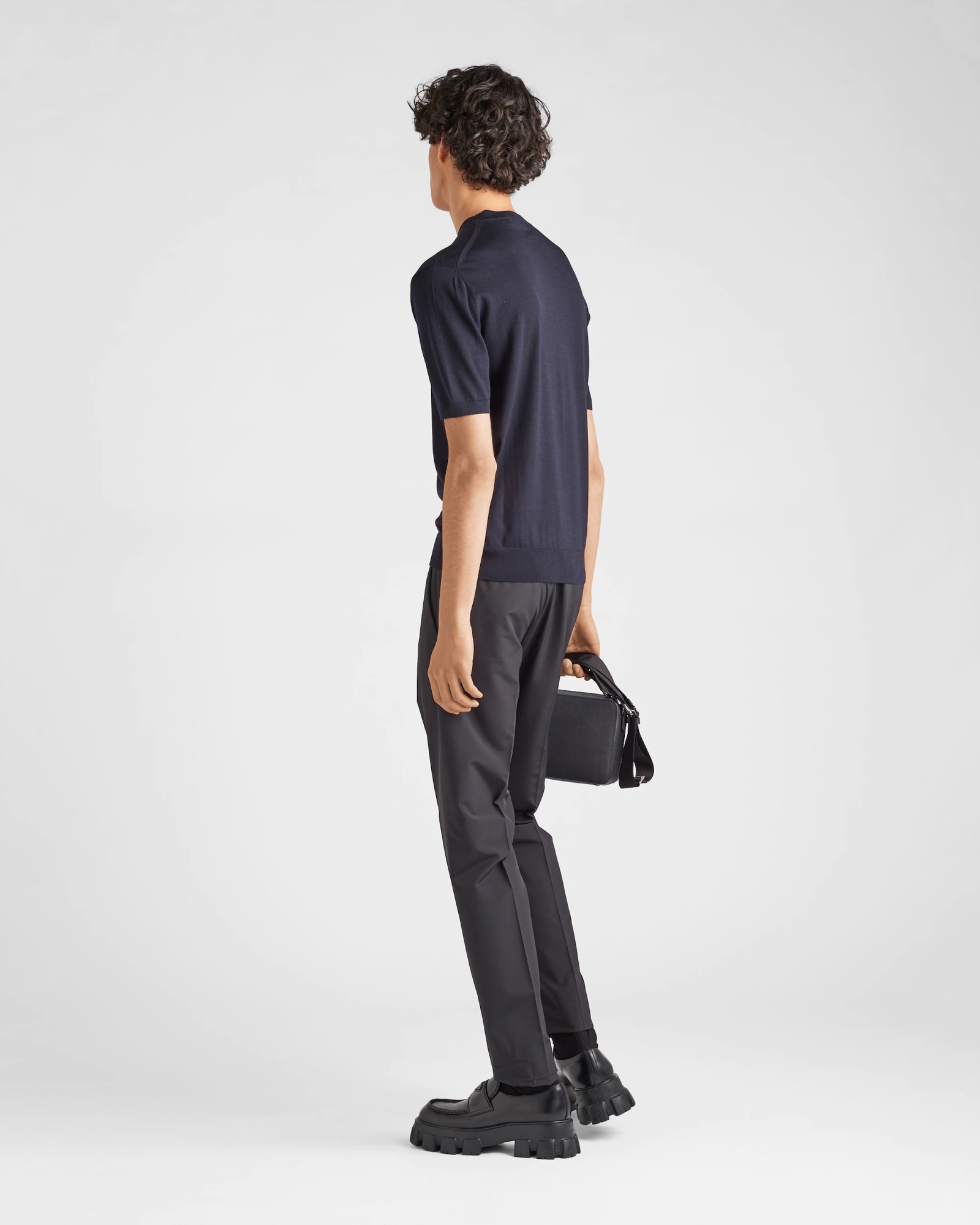 Prada Logo-print Short-sleeve T-shirt In Blue