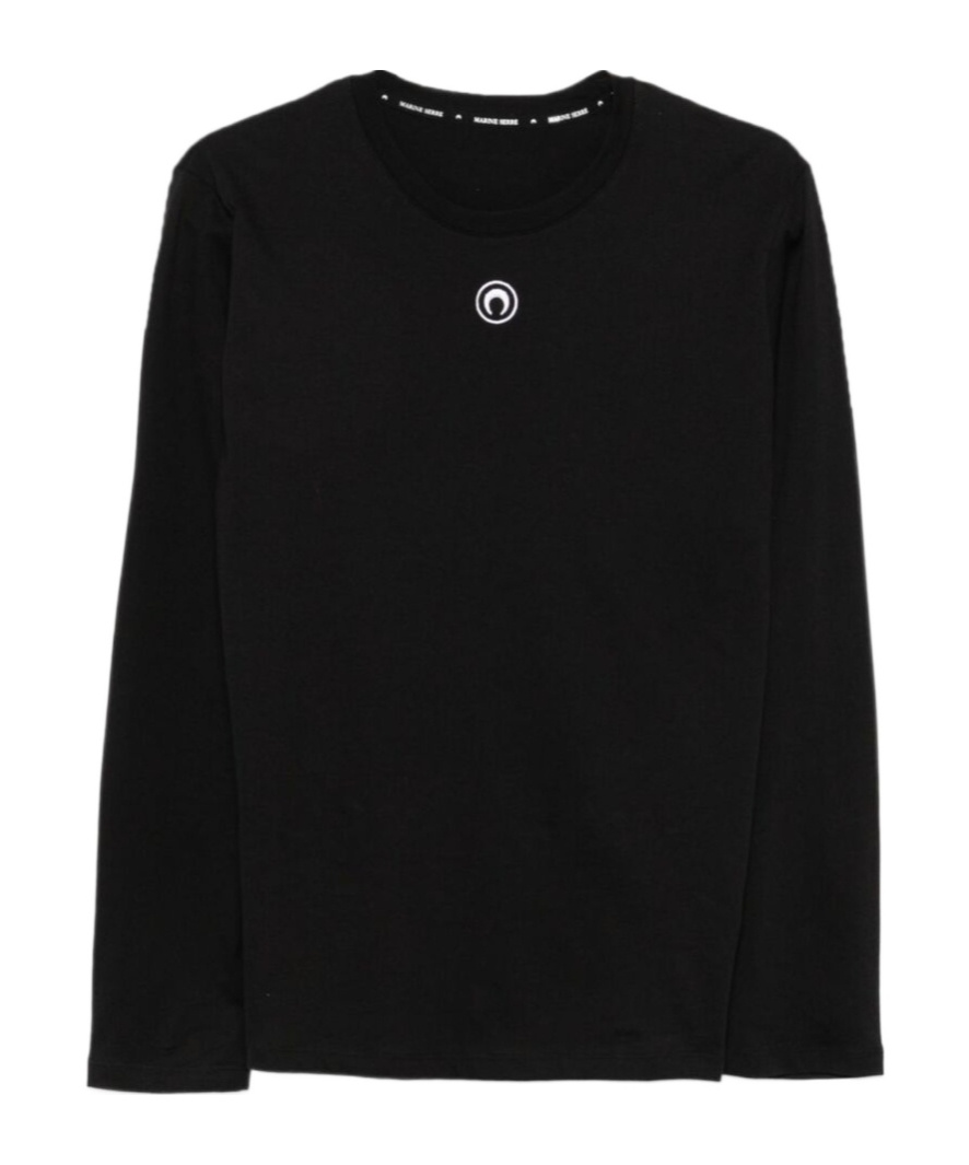 MARINE SERRE MARINE SERRE LOGO EMBROIDERED LONG SLEEVED T-SHIRT