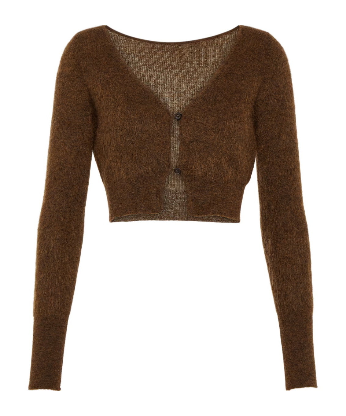 Jacquemus Le Cardigan Alzou Mohair-blend Cardigan In Brown