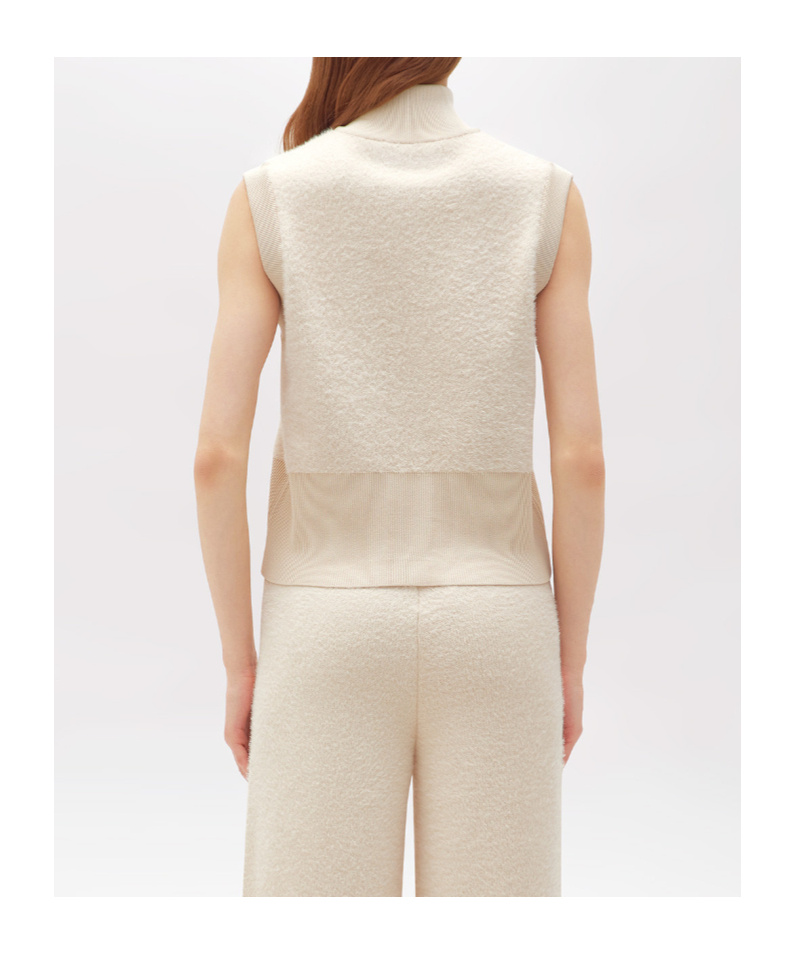 Blugirl Fur Effect Knitted Vest In Neutral