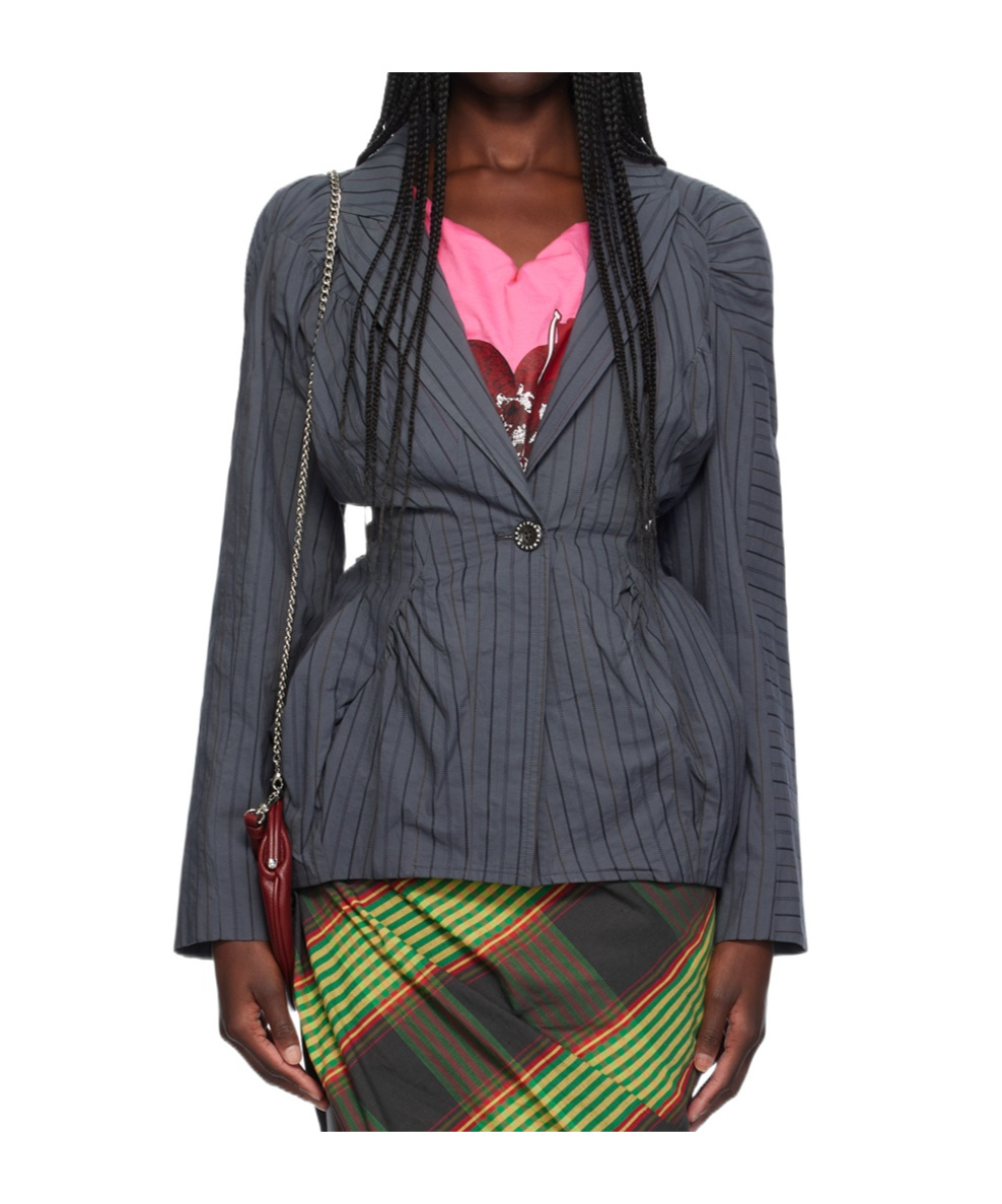 VIVIENNE WESTWOOD CLOUD STRIPED BLAZER