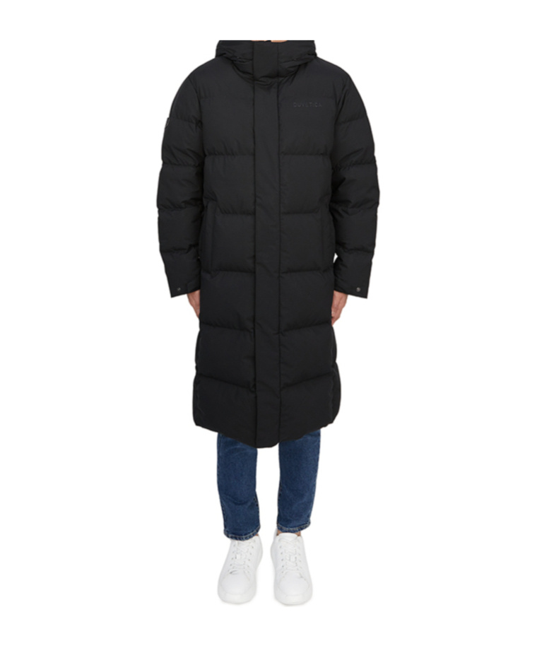 Duvetica Long-sleeved Down Jacket In Black