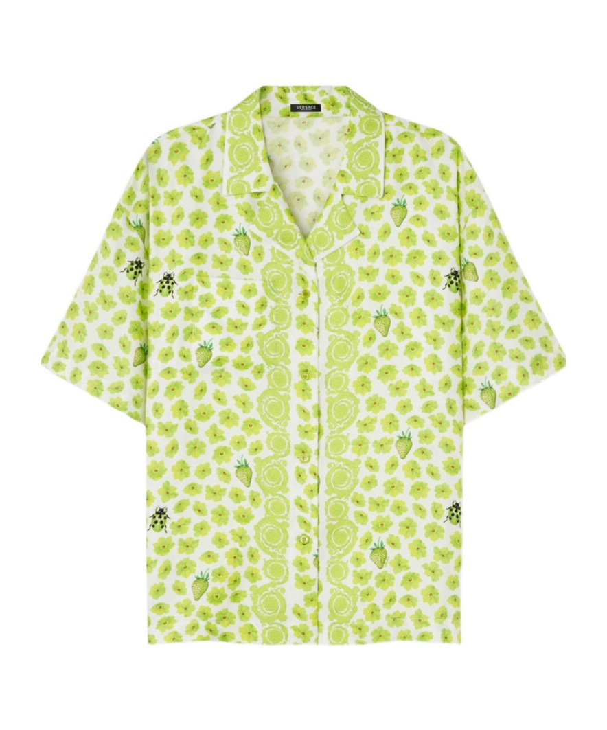 Versace "garden De Fraise" Shirt In Multicolor