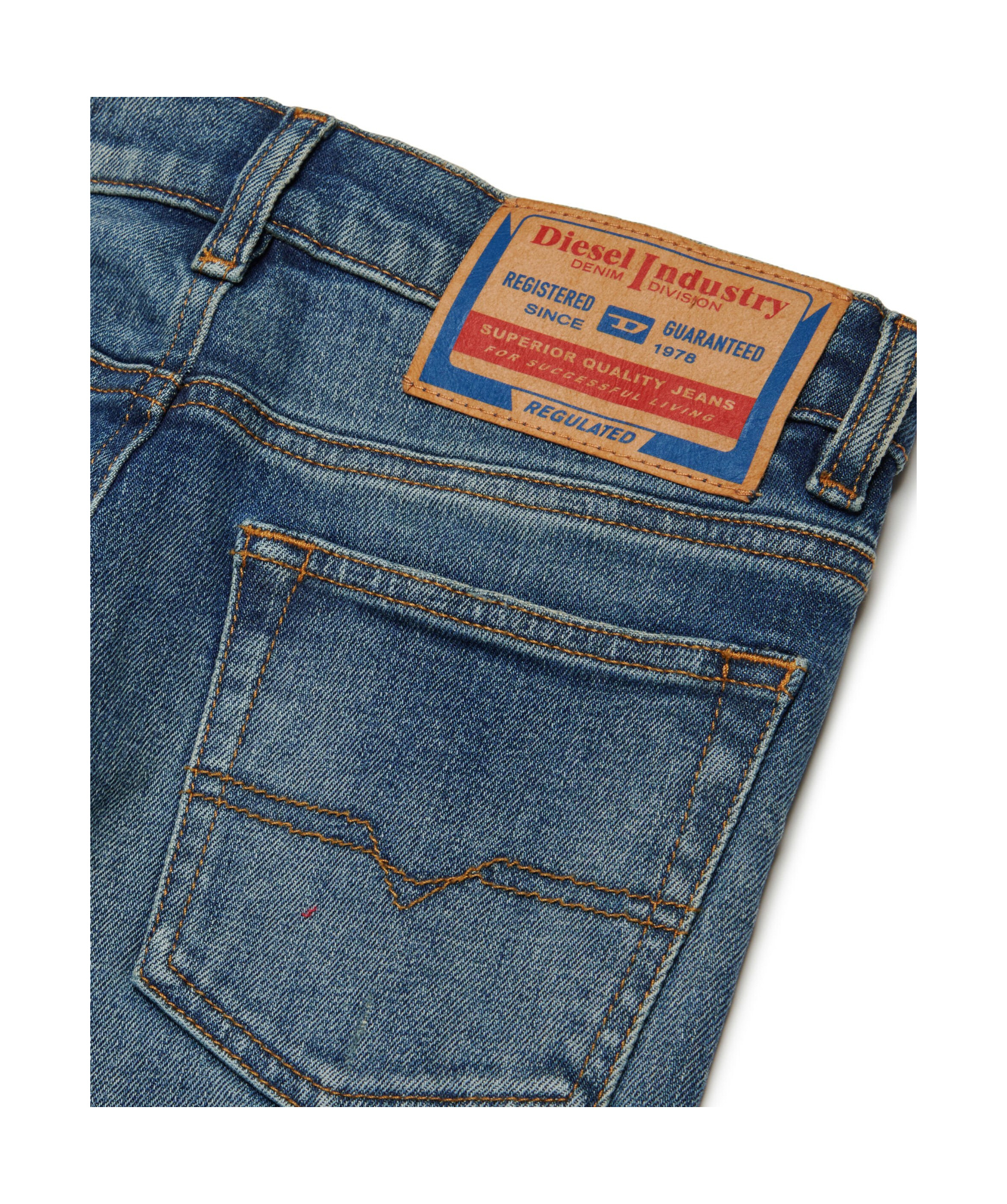 Diesel 2001 D-macro Mid-rise Straight-leg Jeans In Blue