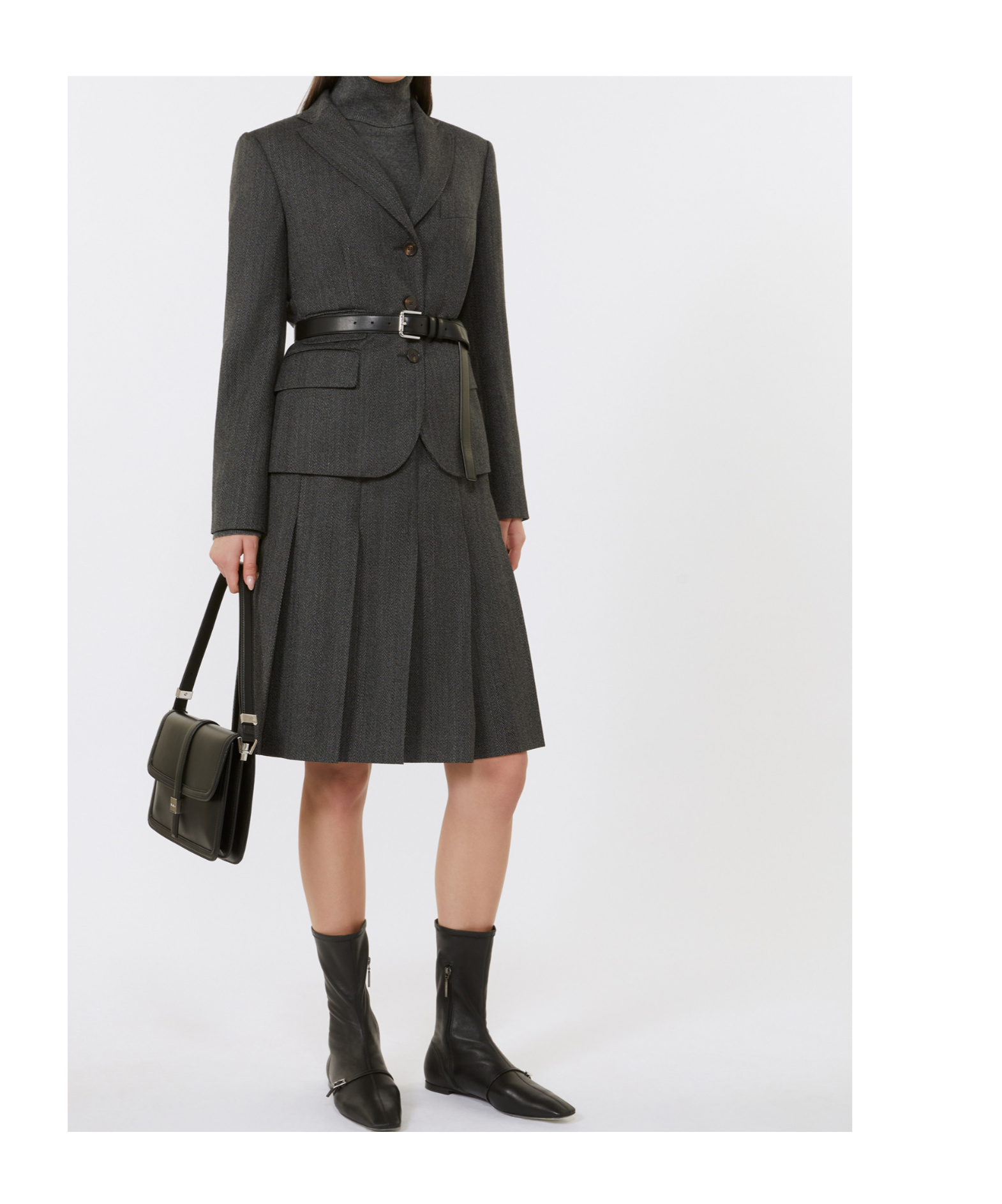 Max Mara Long-sleeved Jacket In Gray