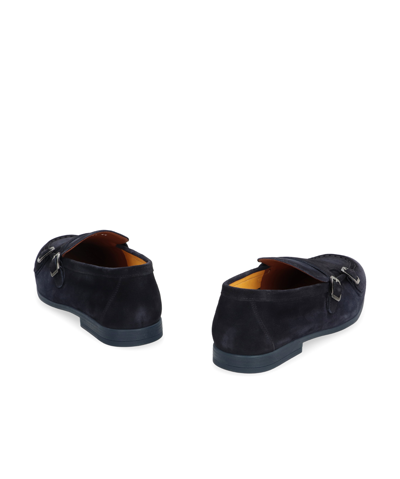 Doucal's Duke Suede Monk-strap Loafers In Black
