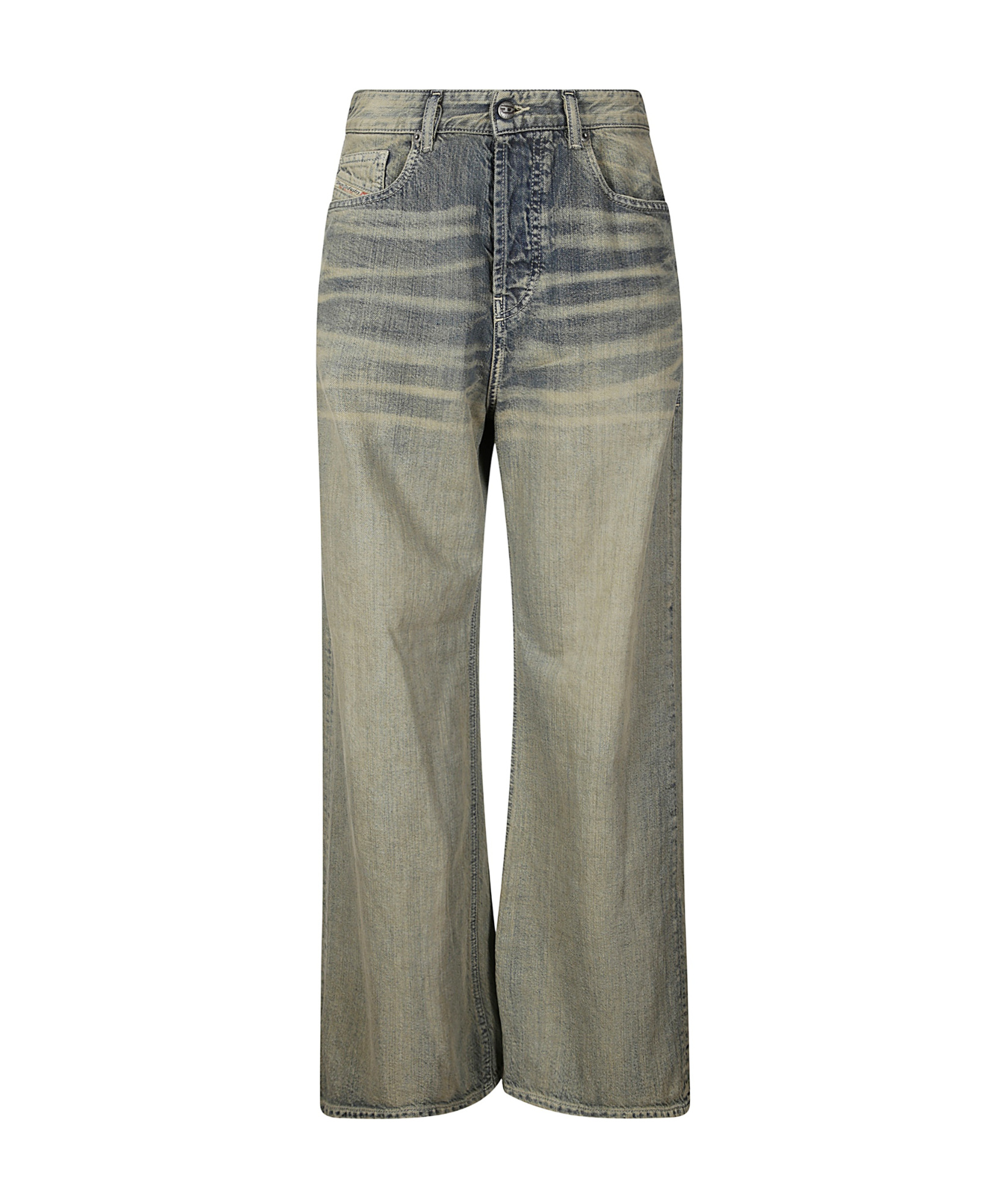 Diesel Whiskering-effect Jeans In Gray