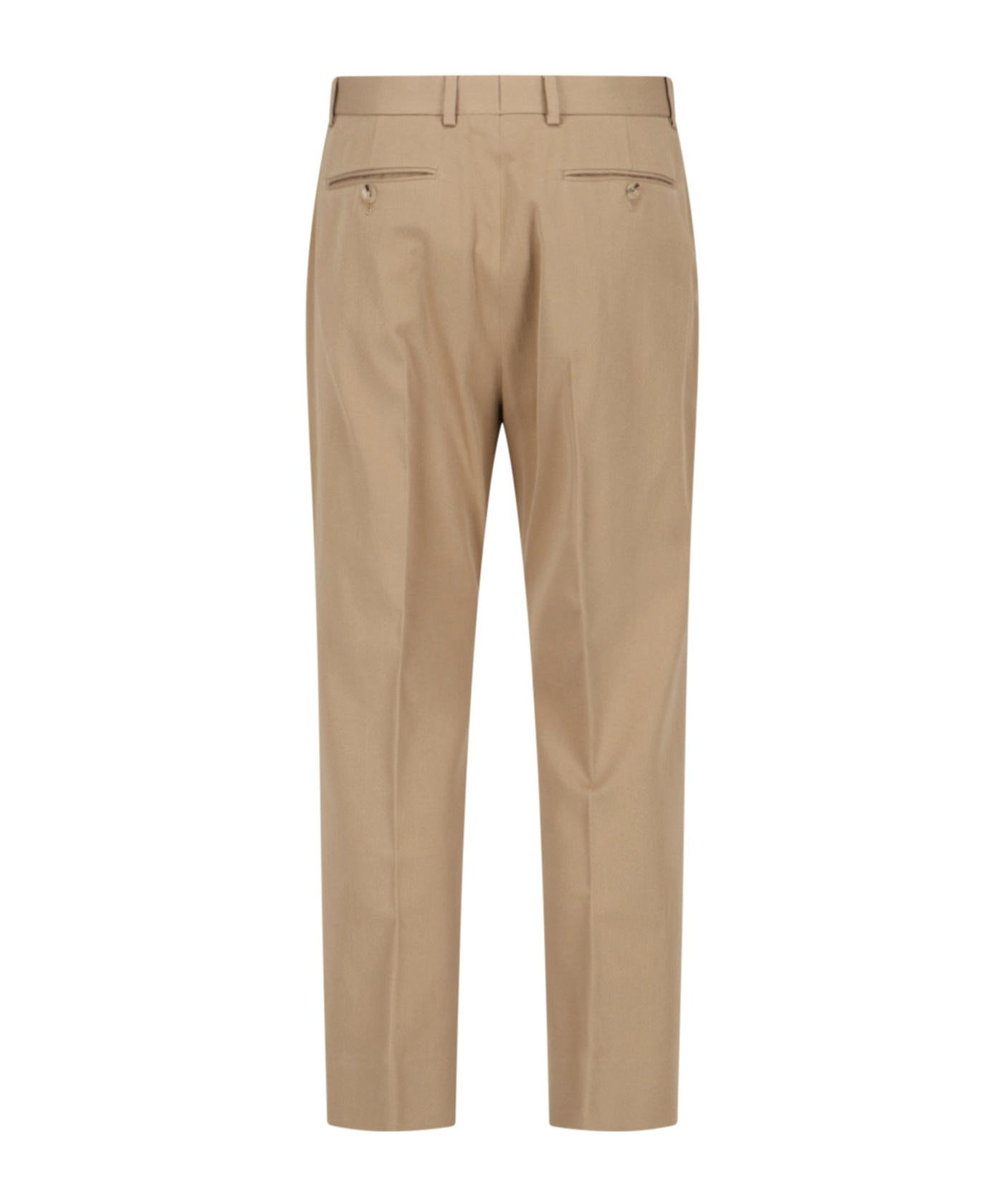 Gucci Web-stripe Trim Tailored Trousers In Nude