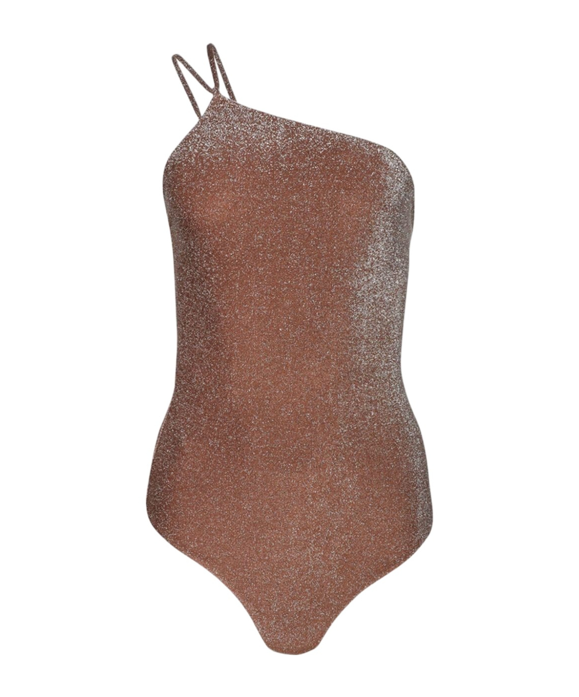 Shop Johanna Ortiz Fire Ritual One-shoulder Swimsuit In Brown