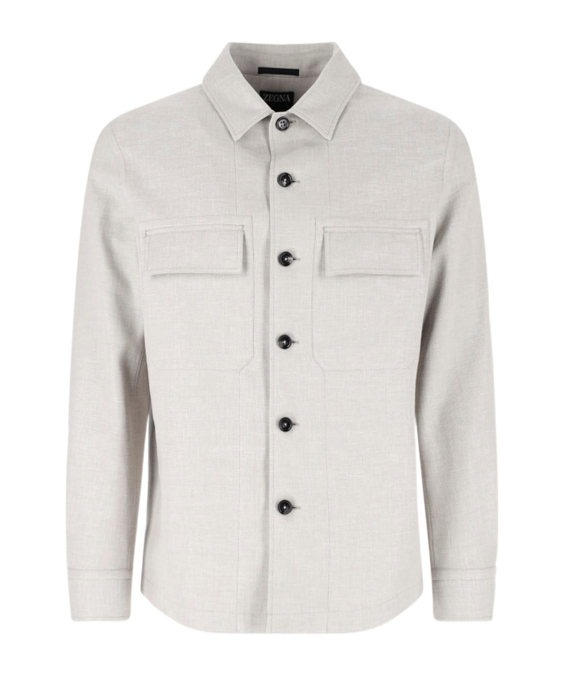 Shop Zegna Cut-away-collar Shirt In White