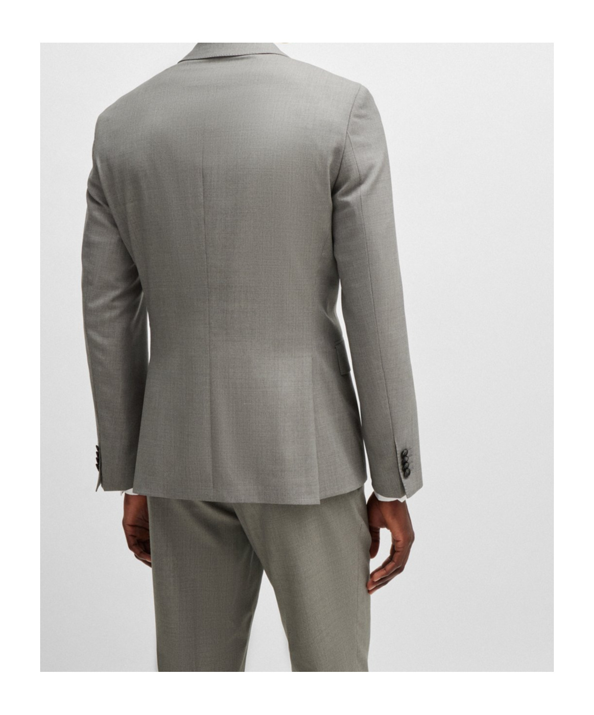 Hugo Boss Long-sleeved Suit In Gray