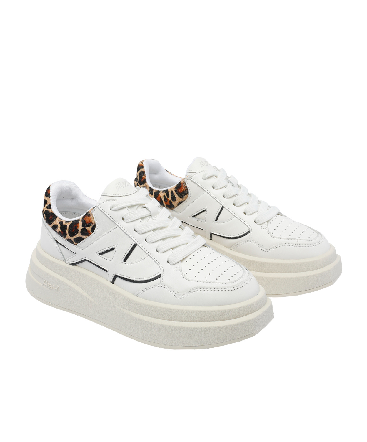 Ash Low Top Sneakers Leopard Print In White