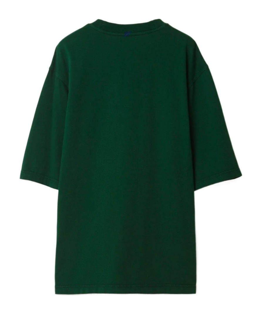 Burberry Ekd Logo-patch Jersey T-shirt In Green
