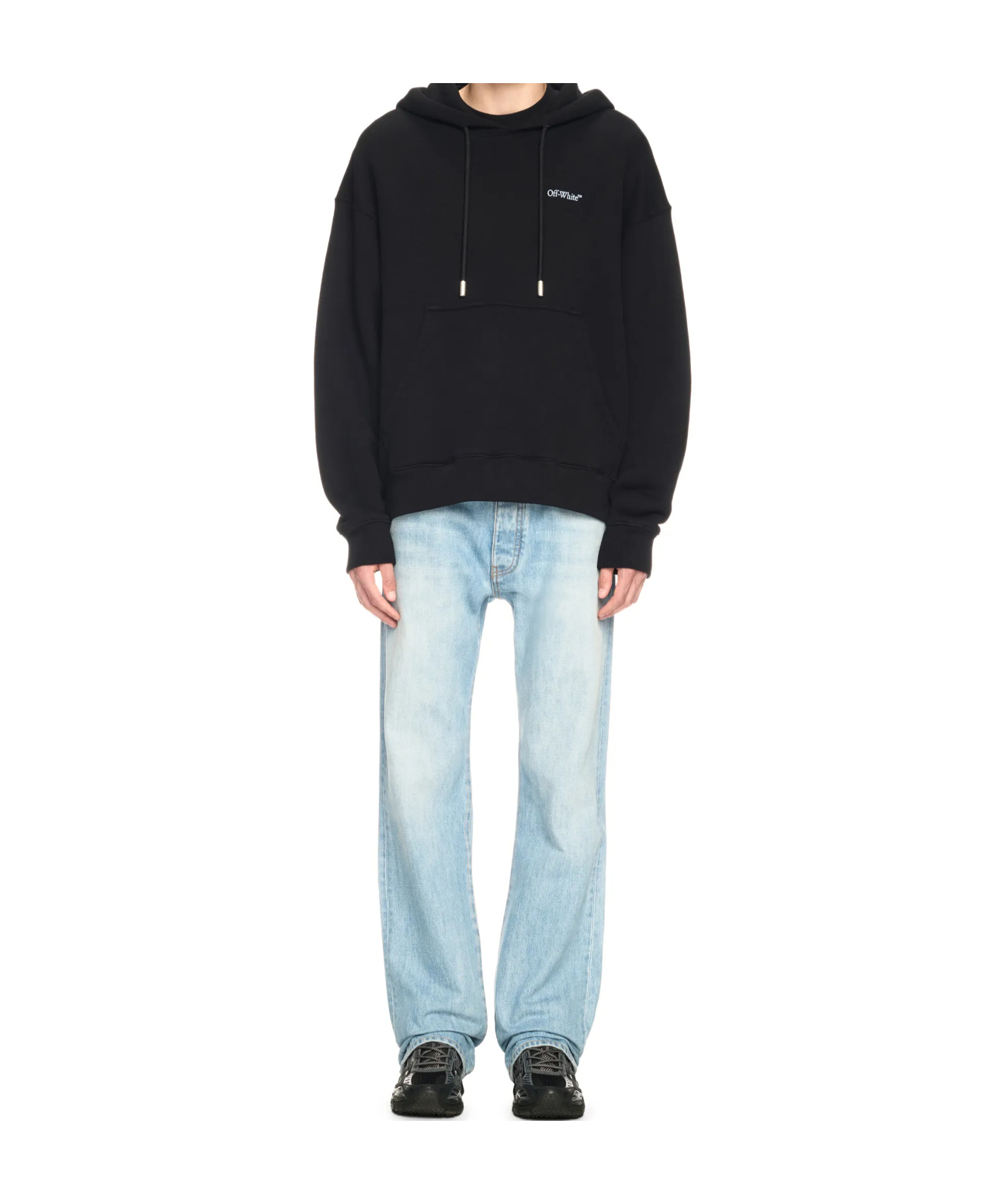 Off-white Barber Arrow Hoodie In Black