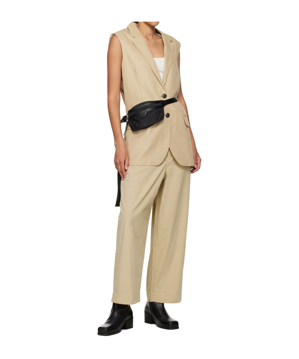 Rag & Bone Odessa Linen-blend Vest In Neutral