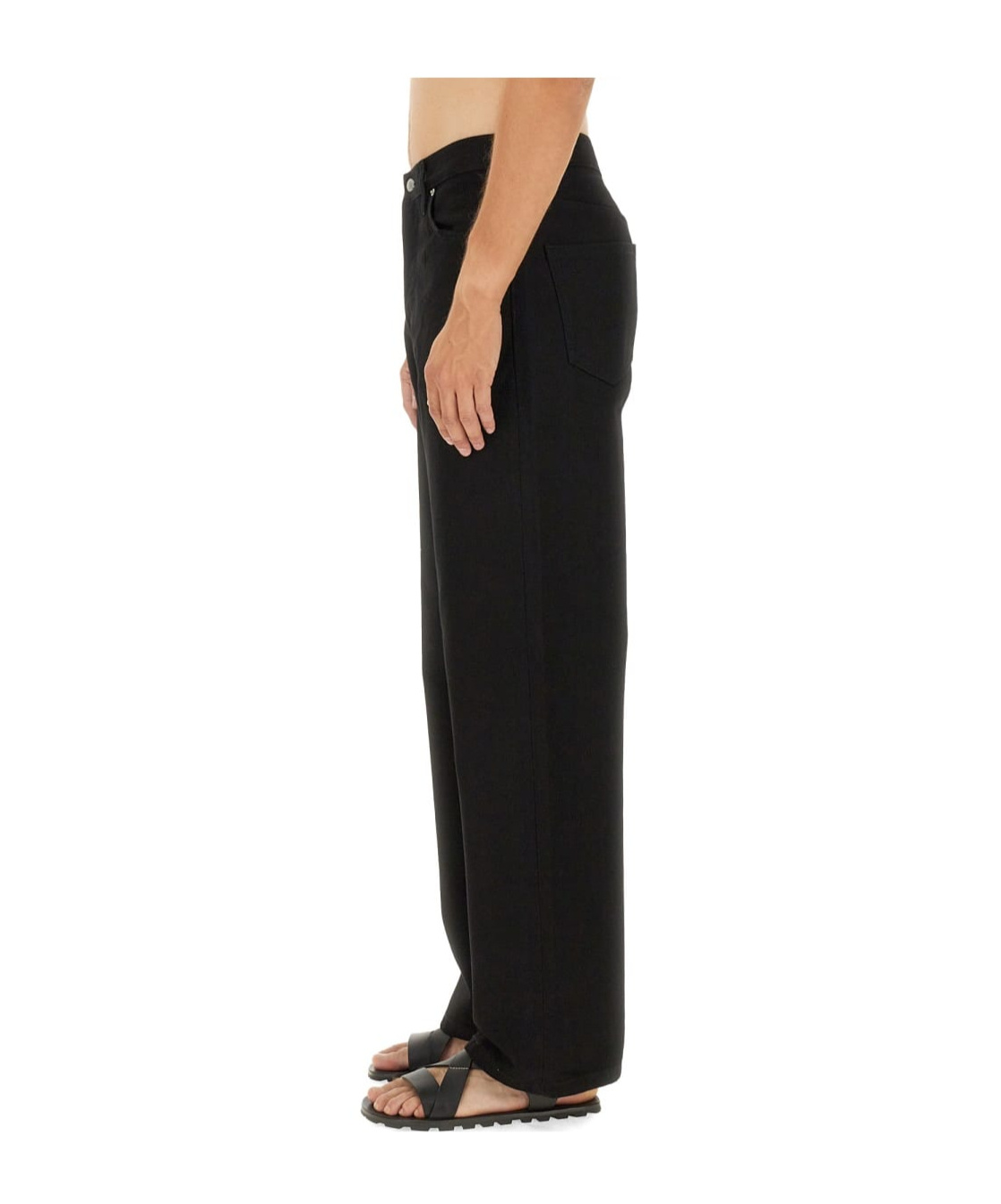 Dries Van Noten Belt-loop Jeans In Black