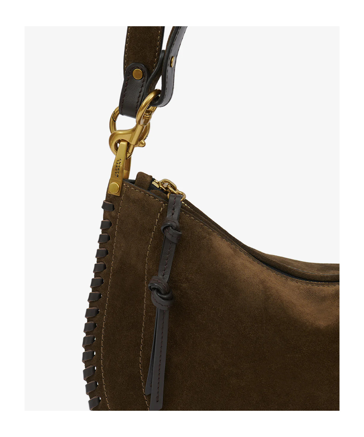Isabel Marant Bronze Oskan Shoulder Bag In Brown