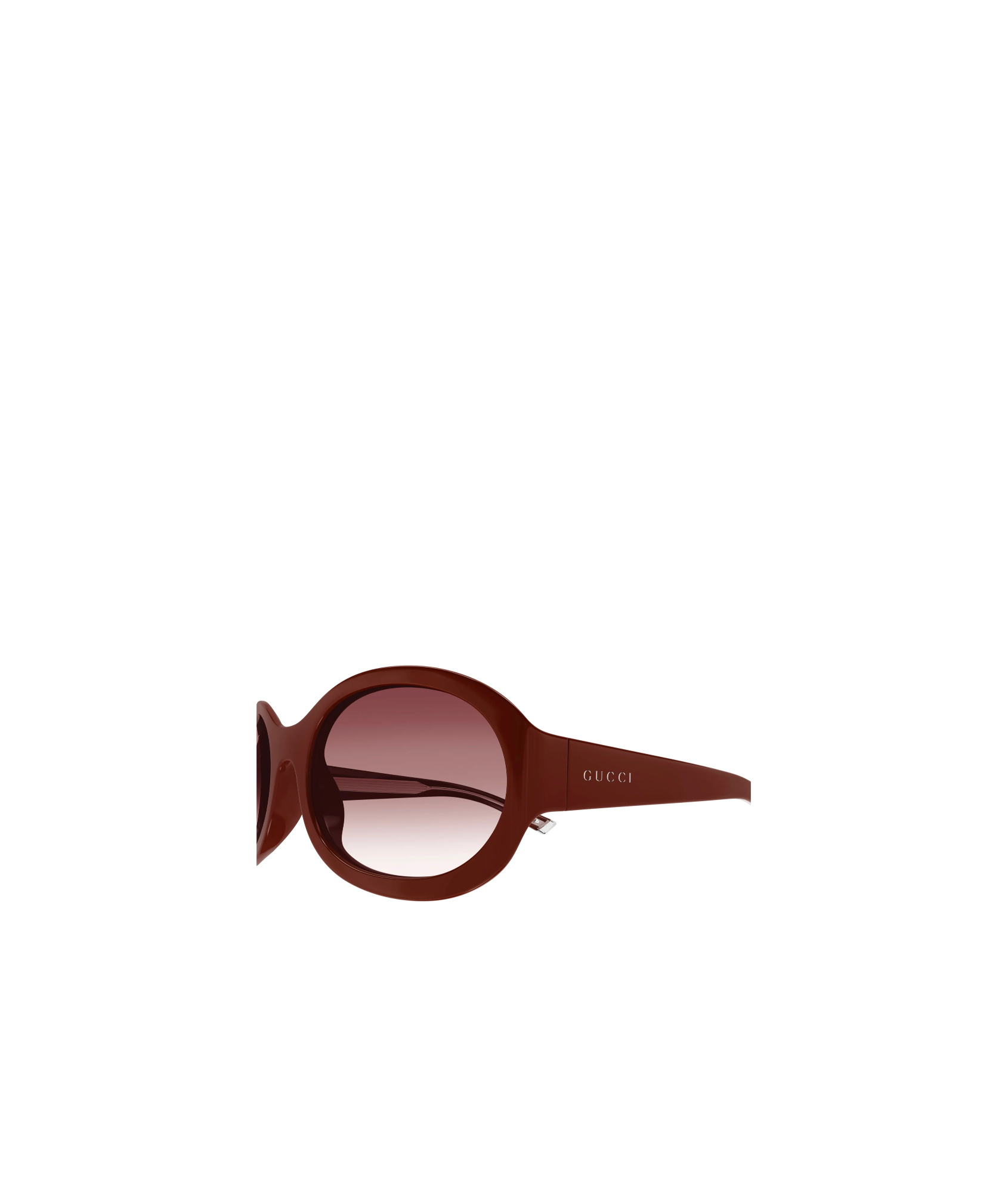 Gucci Oval Frame Sunglasses With Tinted Lenses