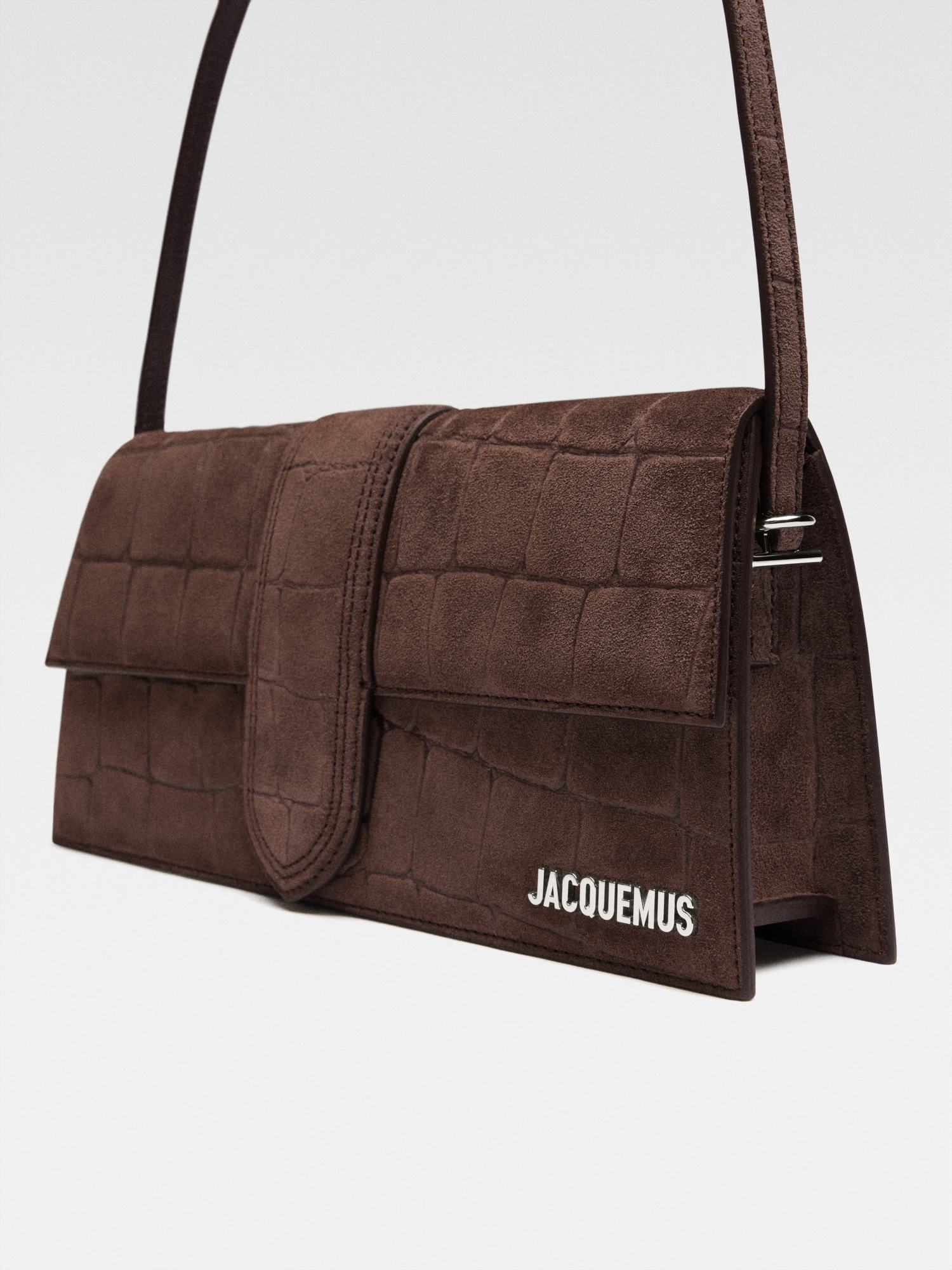 Shop Jacquemus Long Flip Shoulder Bag In Black