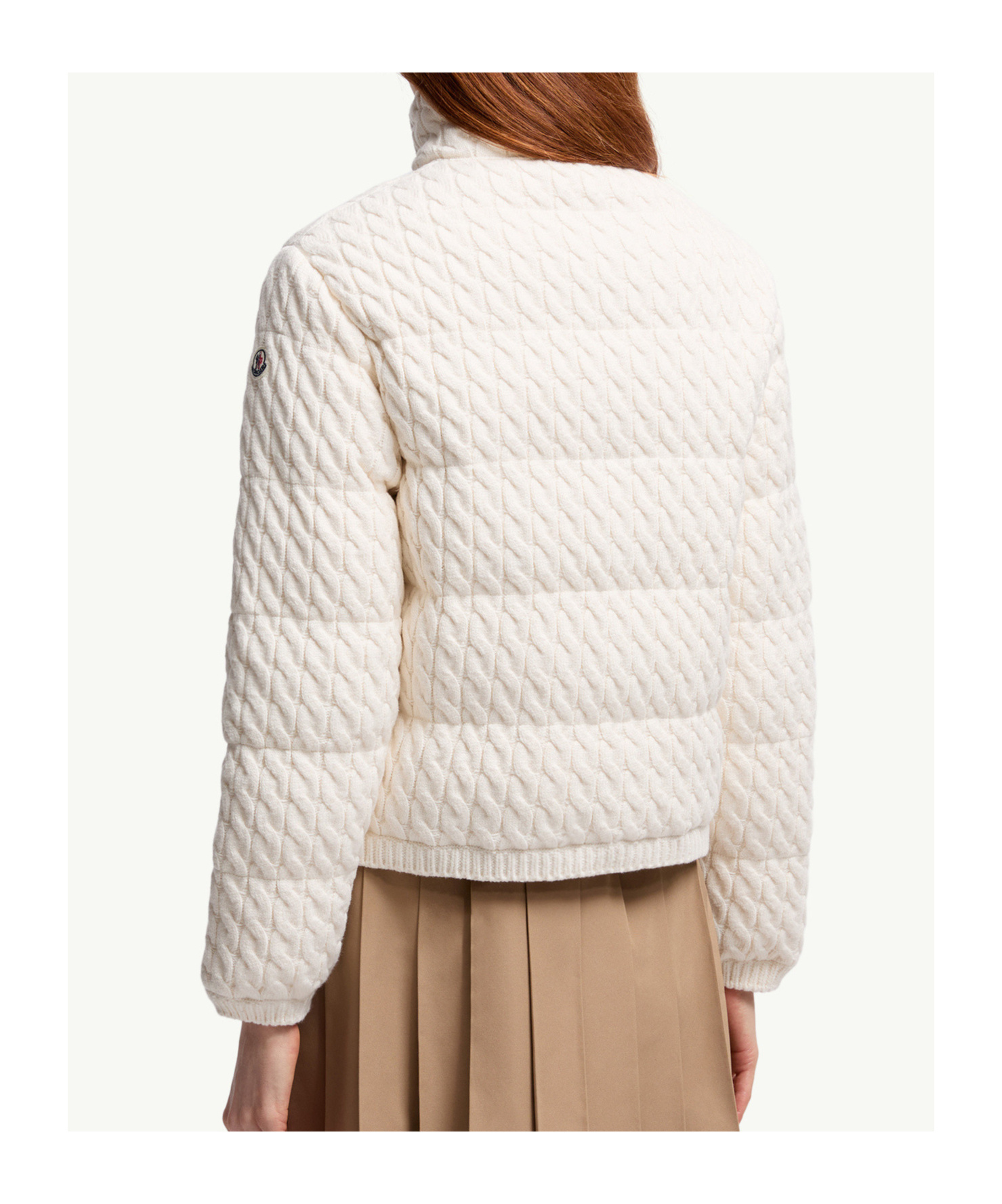 Moncler Padded Wool & Cotton Zip-up Cardigan, Women, White, Size: S In White