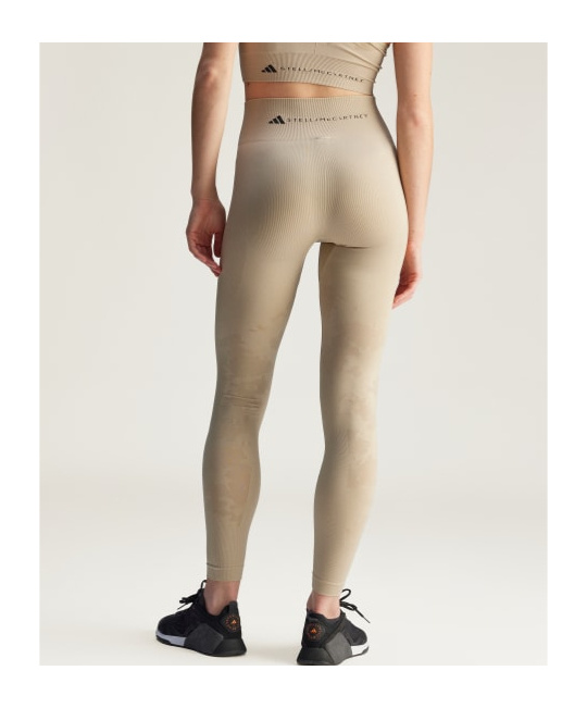 Adidas By Stella Mccartney Truestrength Paneled Printed Stretch Leggings In Nude