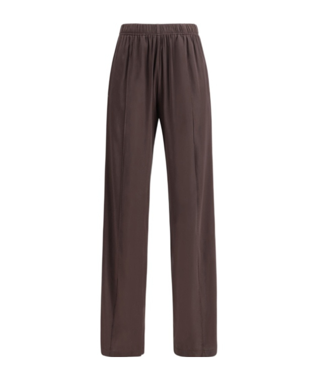 Forte Forte Satin Jogger Pants In Brown