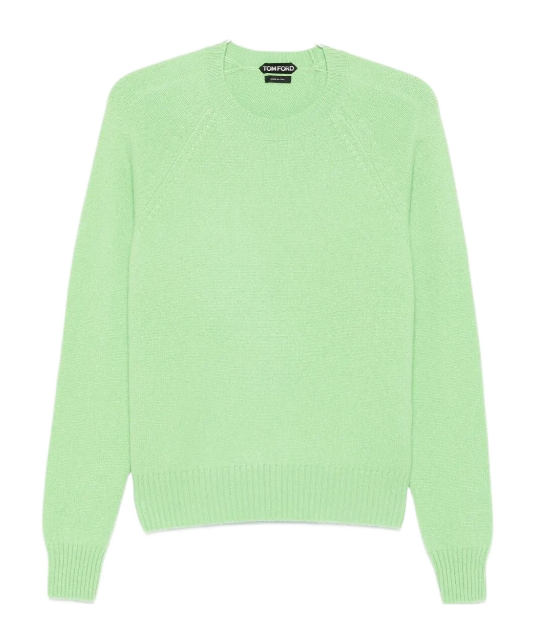 Tom Ford Cashmere Crew Neck Sweater Long Sleeves In Green