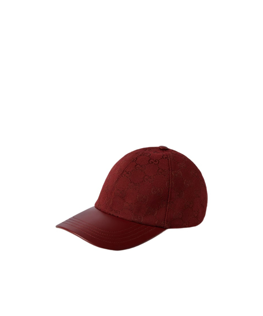 Gucci Women's Rosso Ancora Gg Fabric Baseball Cap In Rosso Ancora Red