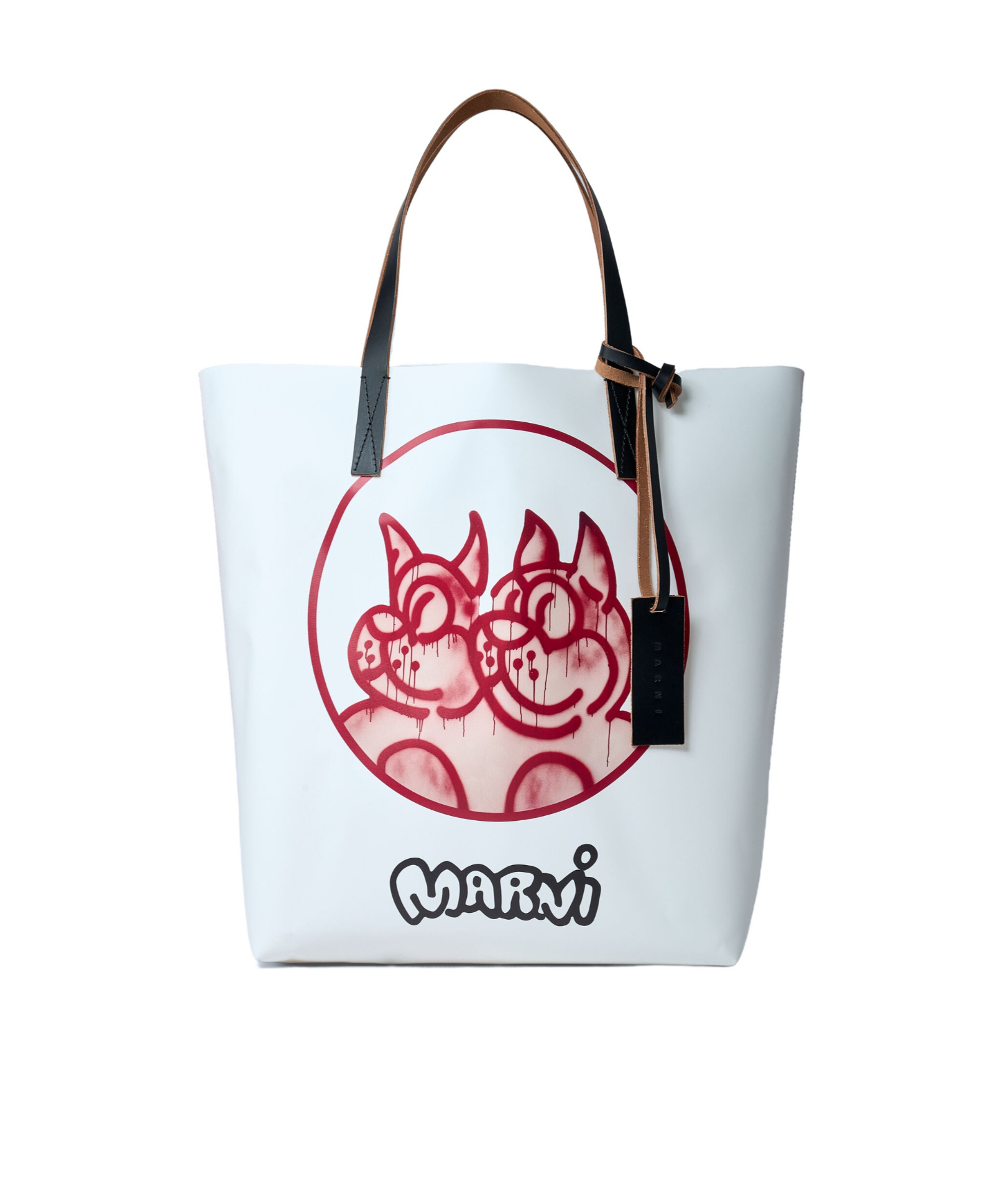 Marni Tribeca Tote Bag In White