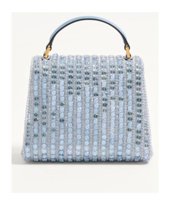 Valentino Mini Vsling Logo Tote Bag In Light Sapphire/light Blue/light Sapphire