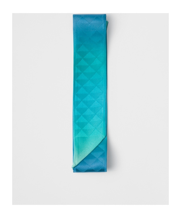 Prada Pointed Silk Scarf In Blue