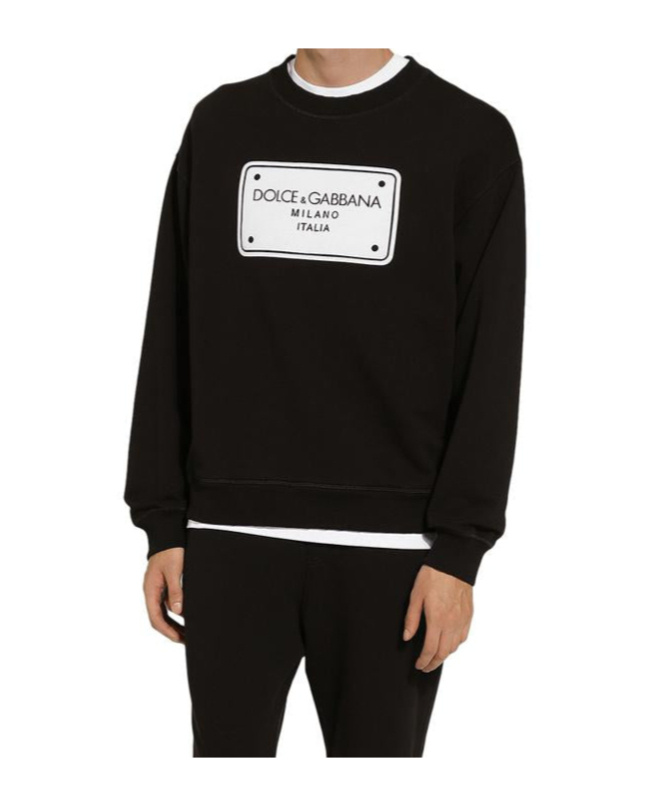 Dolce & Gabbana Graphic-print Sweatshirt In Black
