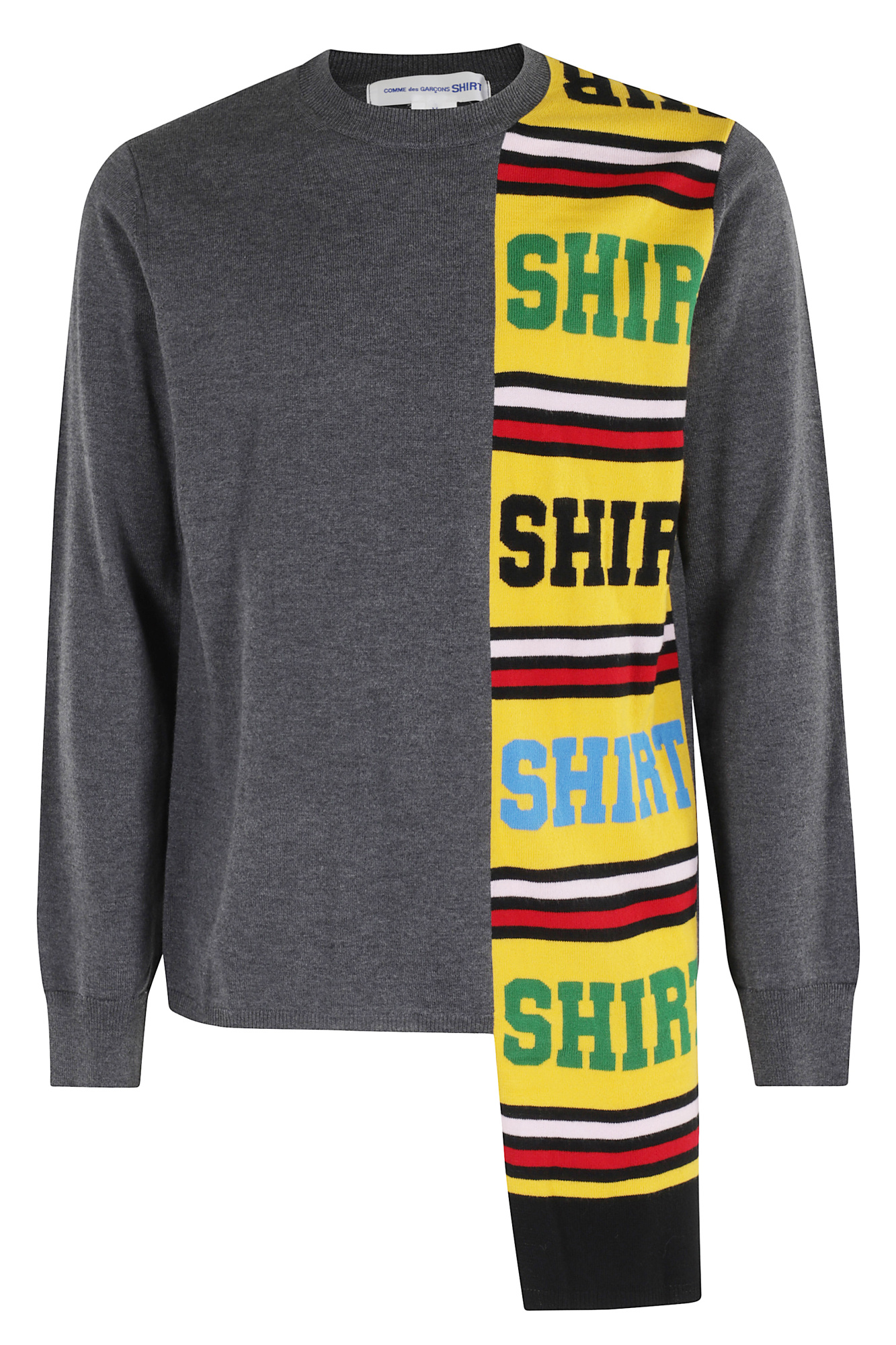 Comme Des Garçons Long-sleeved Sweater In Gray
