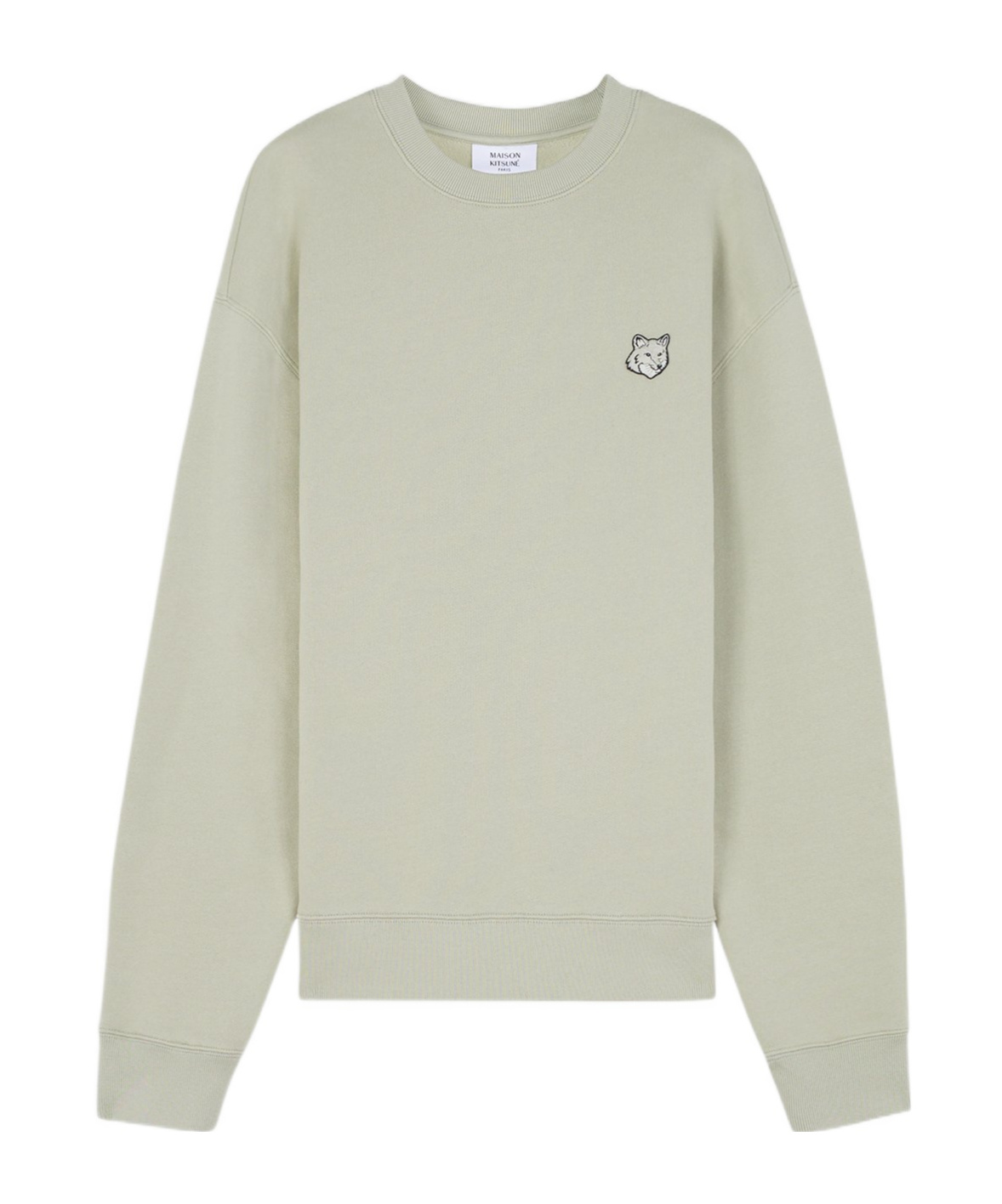 Maison Kitsuné Bold Fox Head Patch Comfort Sweatshirt In White